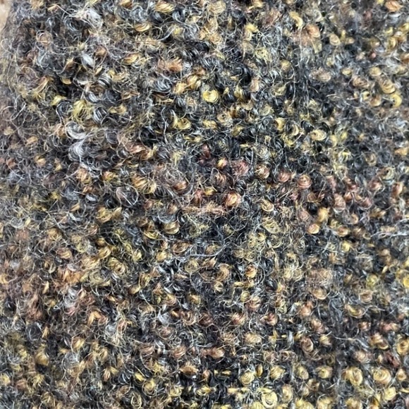 Vintage Textured Wool Blend Coat Women's Longline Button Front Green Brown - Picture 7 of 7